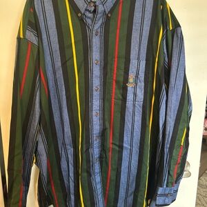 Chaps Multicolor Striped Button-Down Shirt